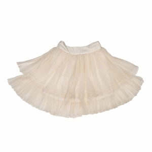 Under Flirty White Silk Alinka Mini Skirt
