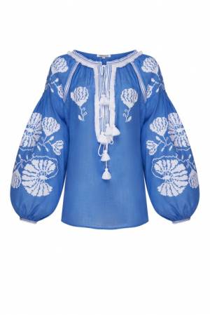  Vyshyvanka sembroidered blouse “Blue Lily”