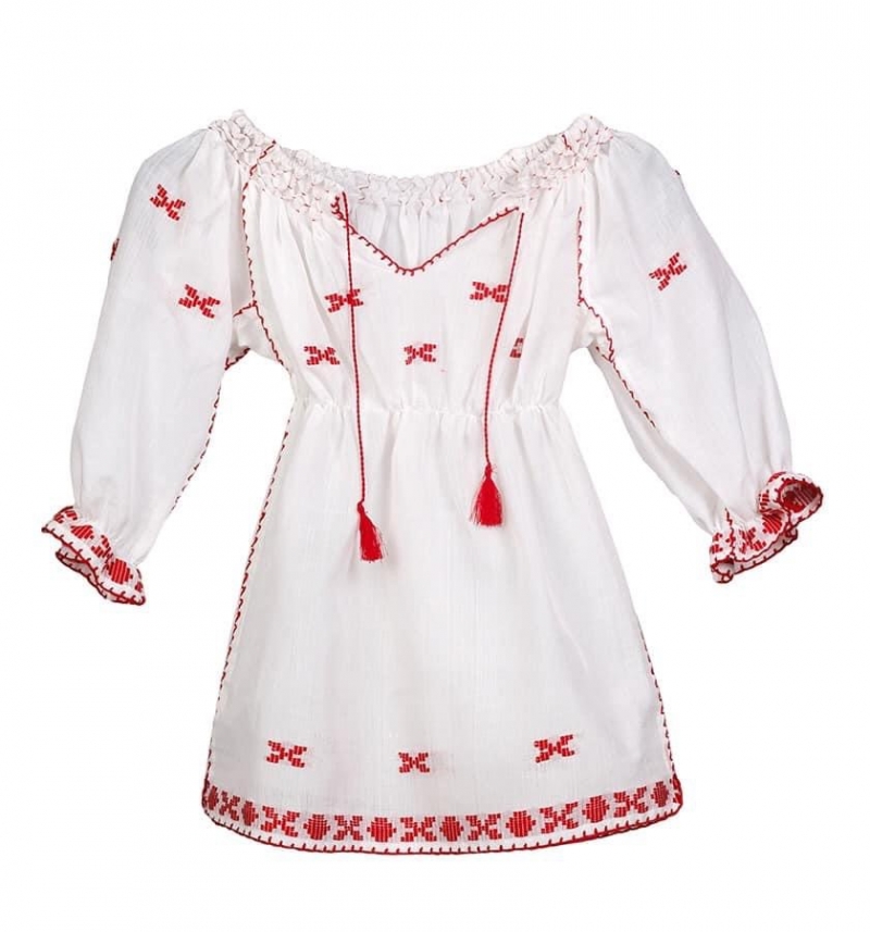 Artisan Woven Folk Dress For Baby Girl 0-2 YEARS