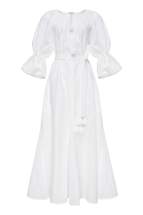 Bohemian white embroidered dress Victory Chic Foberini