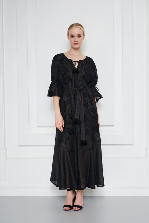 Eden Black Embroidery Dress