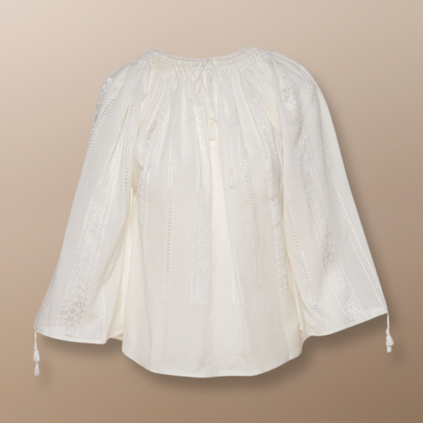  Romanian Blouse in White