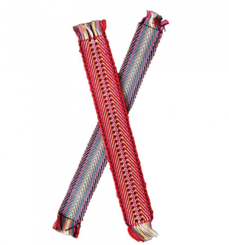 Textile woven traditional bookmark