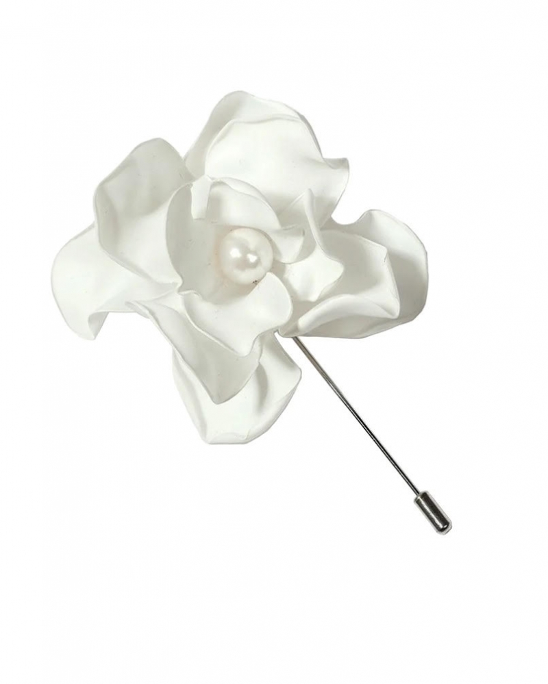 White Flower Pin