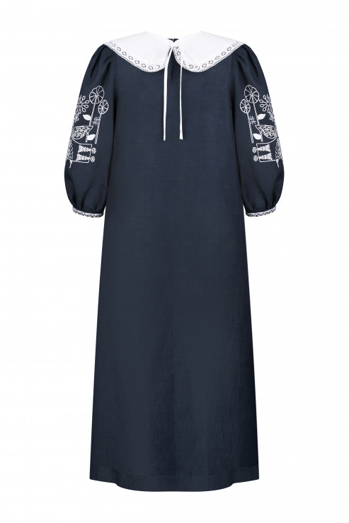 Zozulya dark blue maxi dress