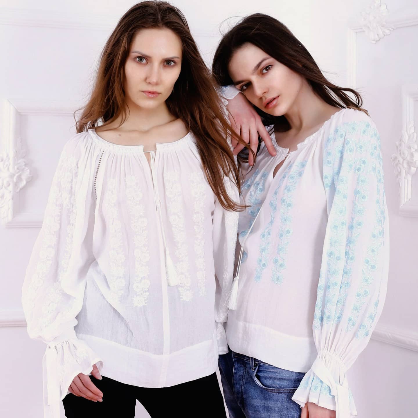 Romanian blouse embroidery FLORII
